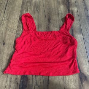 Red crop top